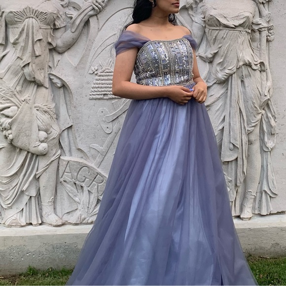 Lavender corset ball-gown prom dress - Picture 6 of 7